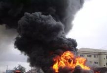 Fire raze Aladja Grammar School building in Delta