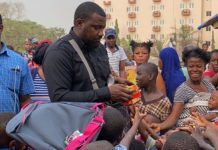 John Dumelo Foundation gives back-to-school packs to pupils