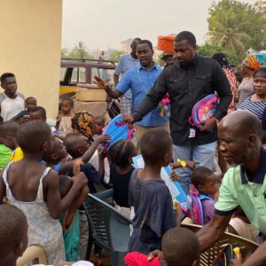 John Dumelo Foundation gives back-to-school packs to pupils