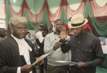 House of Reps member elected new president University of Uyo alumni Anthony Joshua prostrates before President of Nigeria