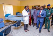 Lalong visits COVID -19 isolation centers in Jos