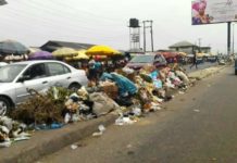 Motorists groan as wastes take over PTI road, Effurun Delta