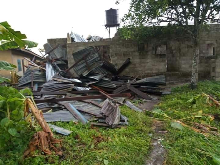 Rainstorm kills 19 years old boy, renders about 500 people homeless in Iyede, Delta