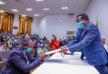 Lalong swear in Justice Dapit as Ag President Customary Court of Appeal