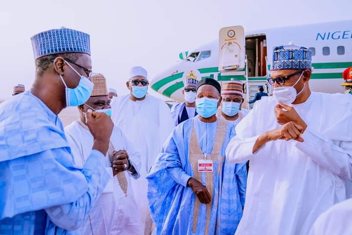 PHOTO NEWS : President Buhari arrives Daura on four days official visit