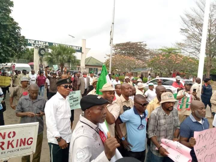 NLC in Akwa Ibom protests plan to remove minimum wage from exclusive list 