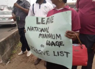 NLC in Akwa Ibom protests plan to remove minimum wage from exclusive list