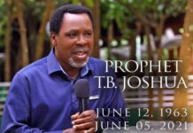 Prophet T. B. Joshua is dead