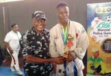 Zone 6 wins gold trophy in Judo at 13th biennial police games