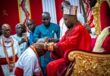 Ojoye Oritsema Eyewuoma installed as the new Ologbotsere of Warri Kingdom