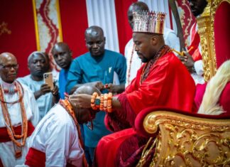 Ojoye Oritsema Eyewuoma installed as the new Ologbotsere of Warri Kingdom